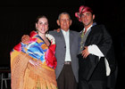 Nacho del Ro con el Pastor de Andorra y Beatriz Bernad
